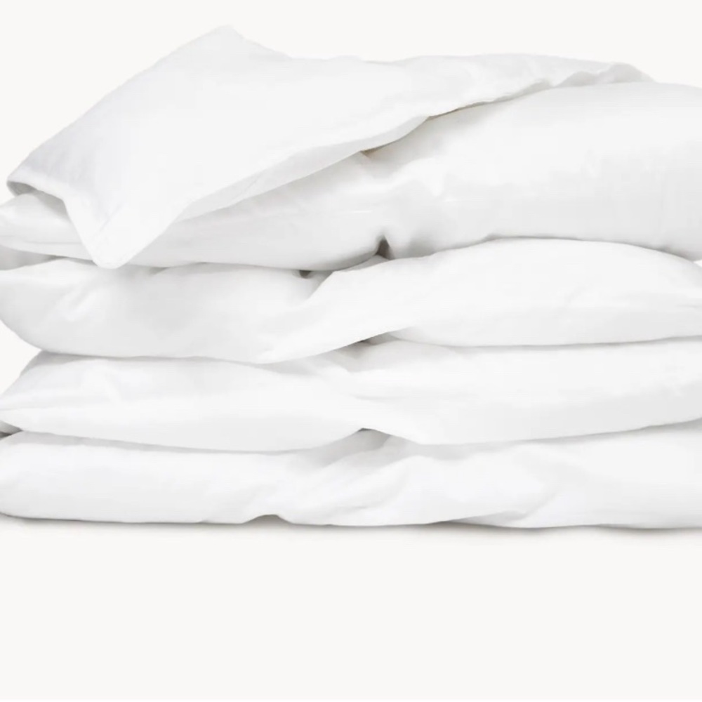 Leesa sateen duvet comforter king/California king cotton white brand new